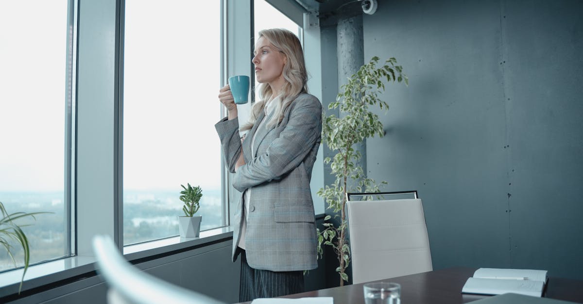 professional woman morning reflection