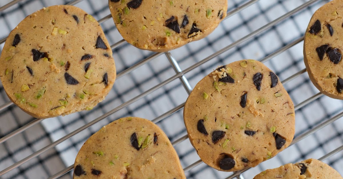 fresh baked chocolate chip cookies on wire rack