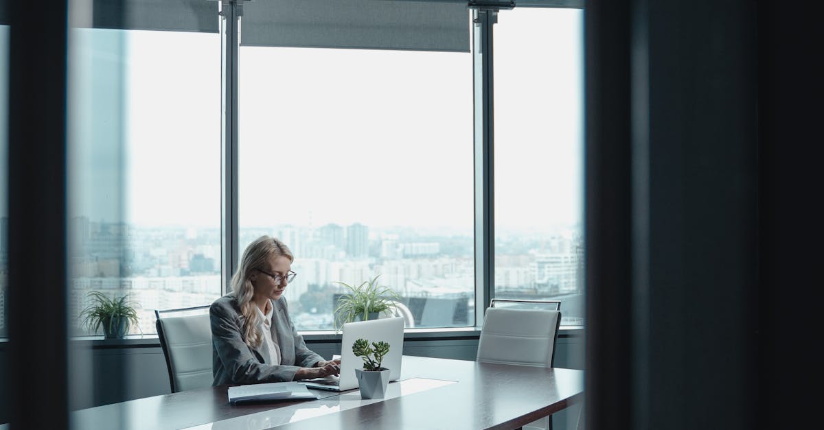 corporate woman alone office