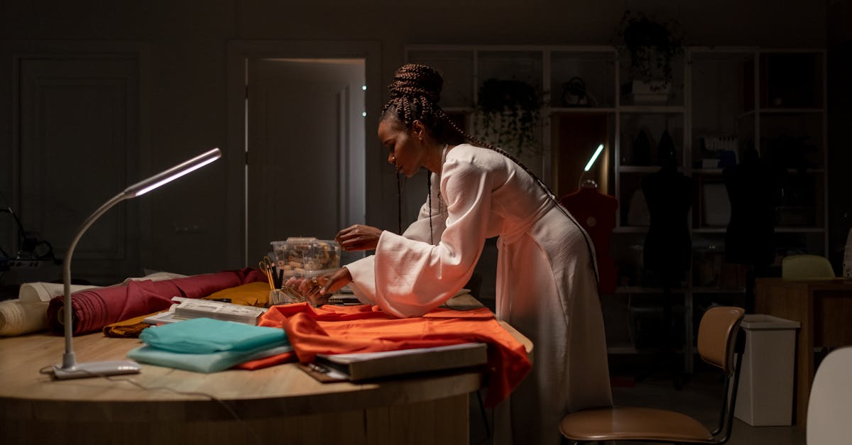 fashion designer working late