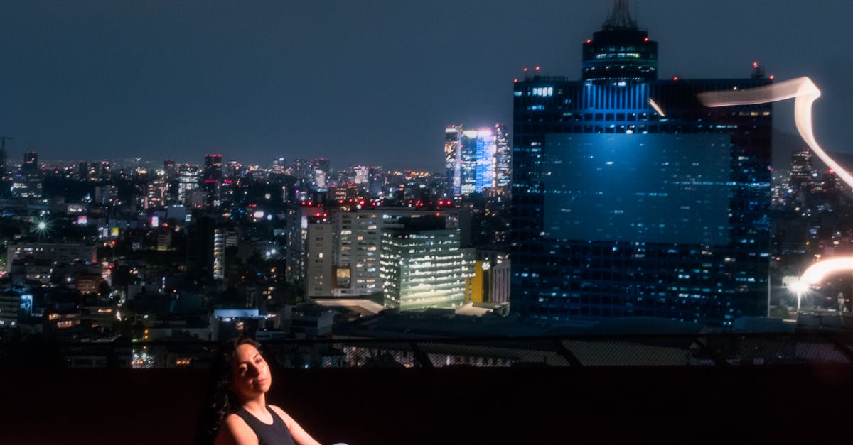 professional woman sitting alone night