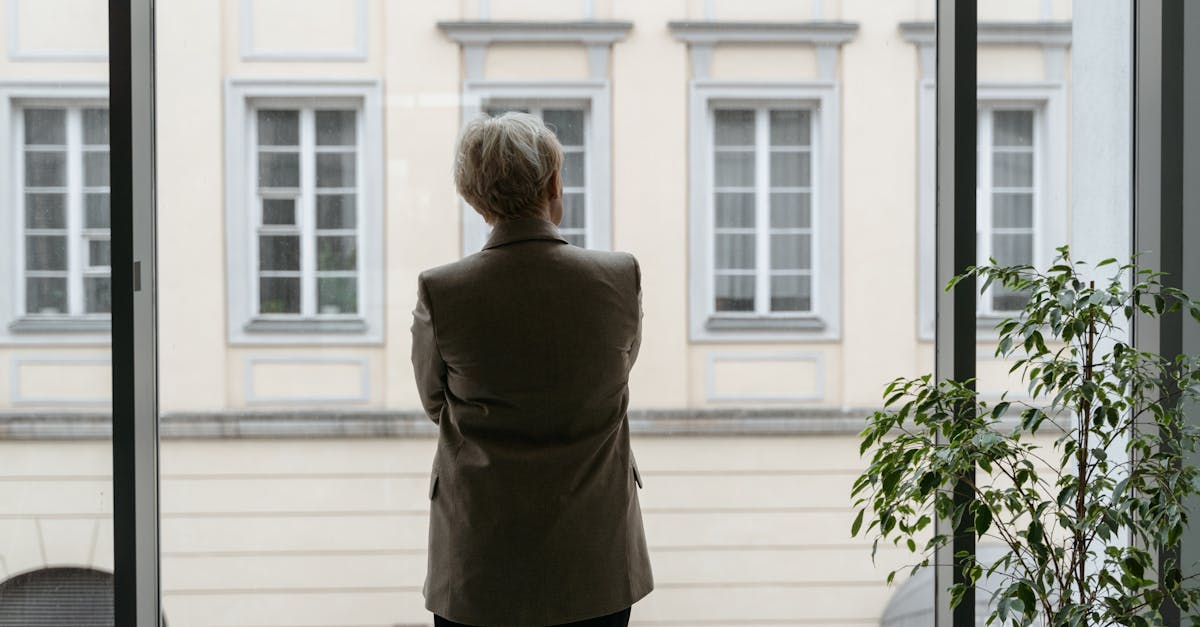 professional woman thinking window