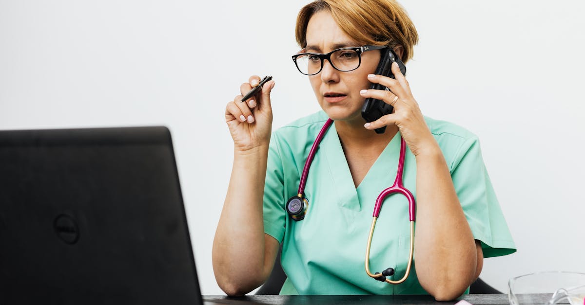 female doctor lonely office
