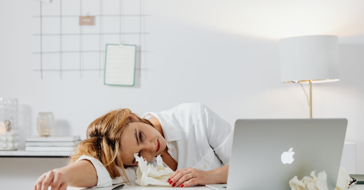 woman exhausted after work