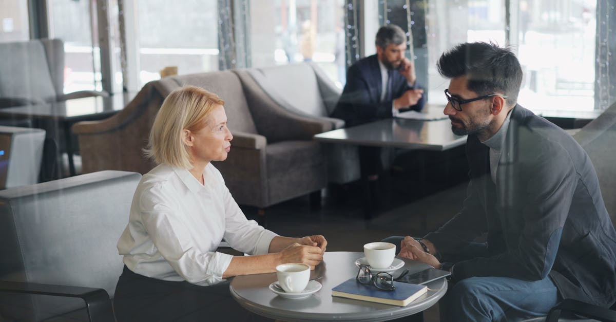 quiet café meeting professional woman