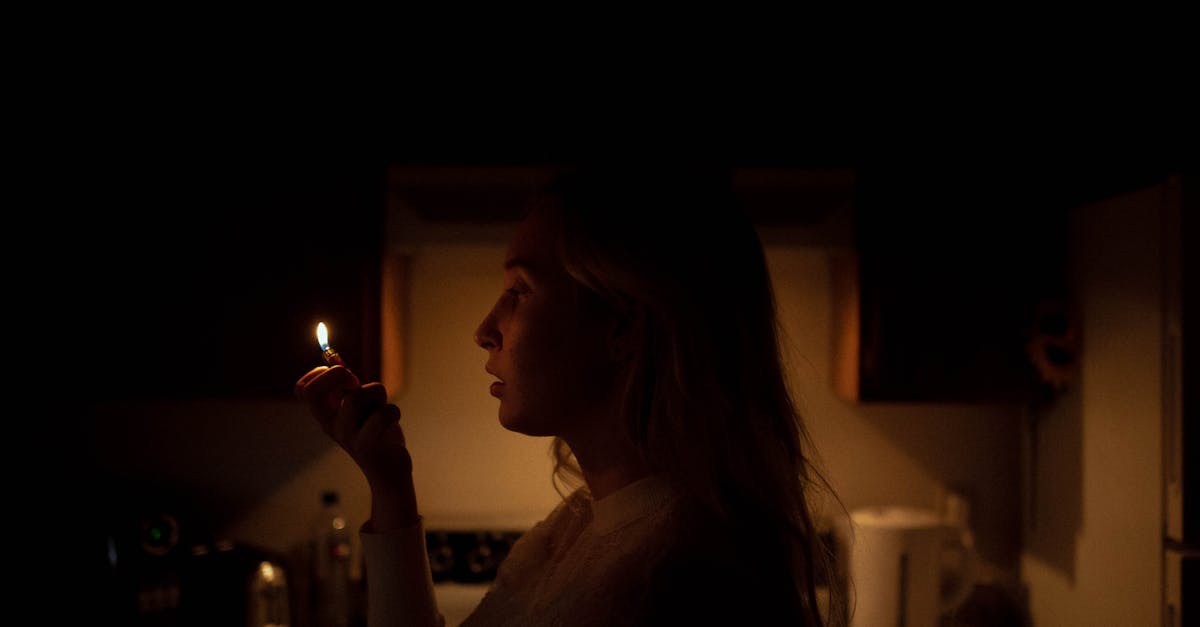woman in kitchen night
