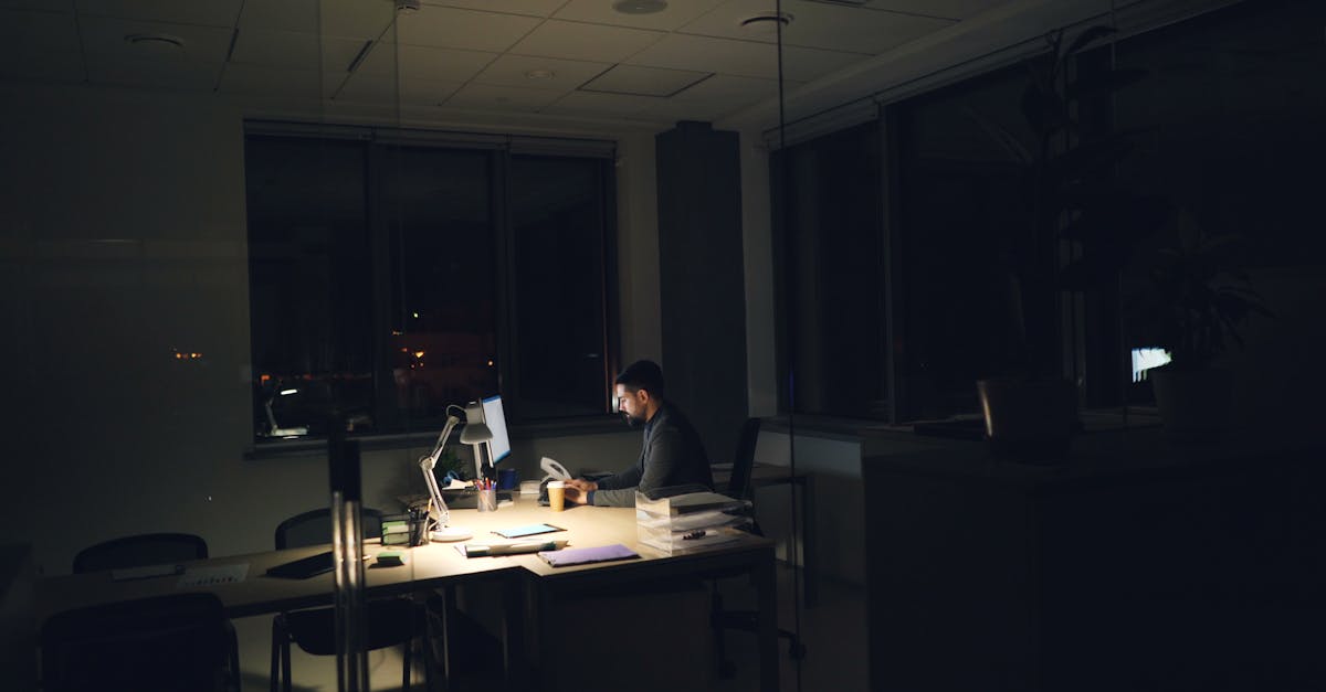 Hyderabad entrepreneur working late