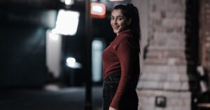 professional woman hyderabad night
