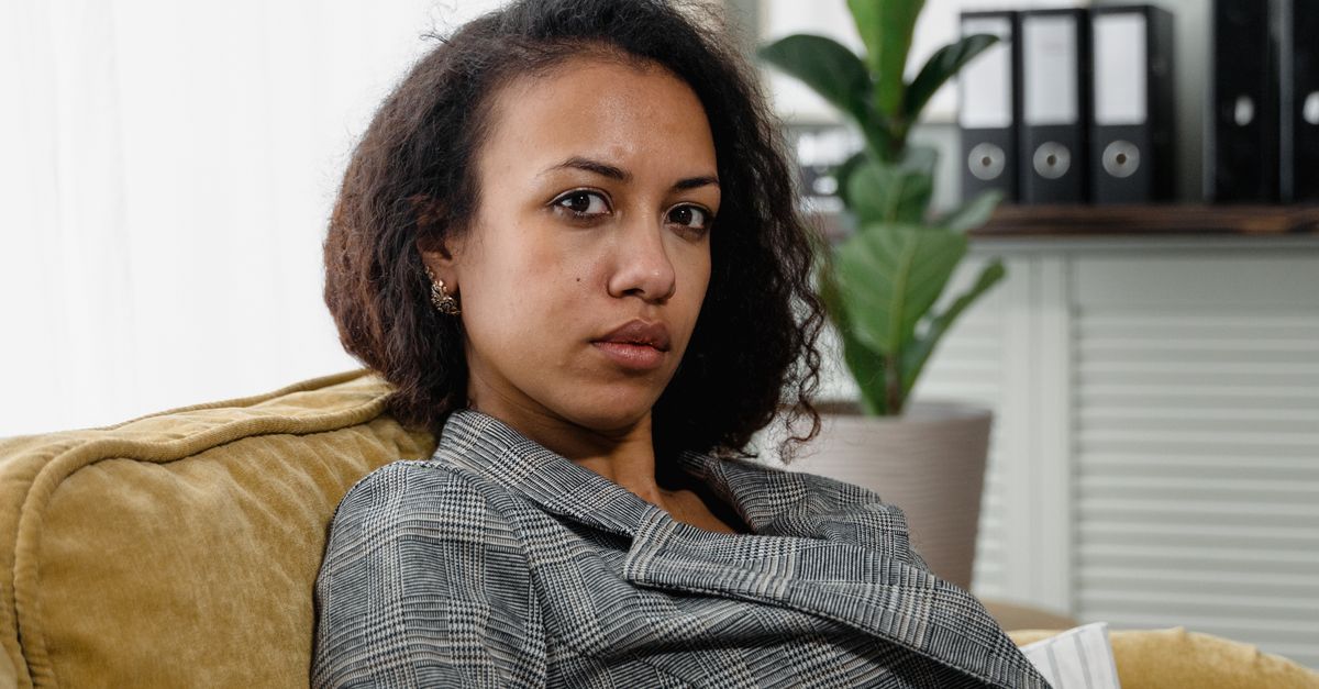 professional woman alone at home