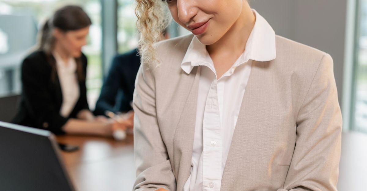 professional woman working laptop hyderabad