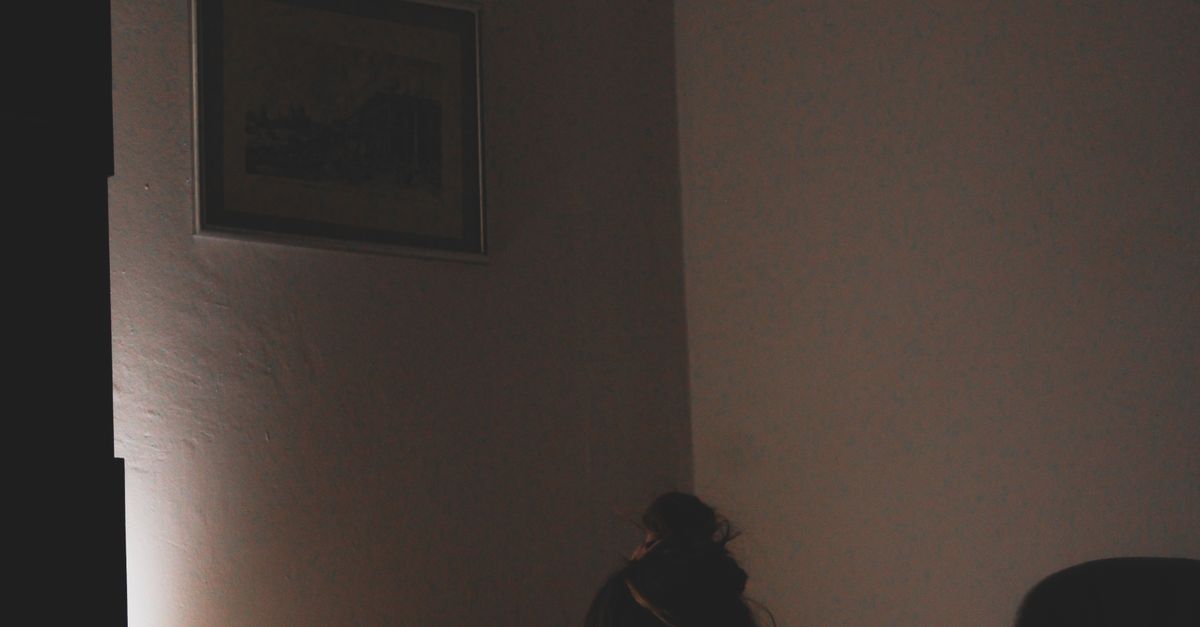 woman relaxing alone after work