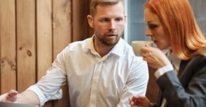 professional woman coffee meeting
