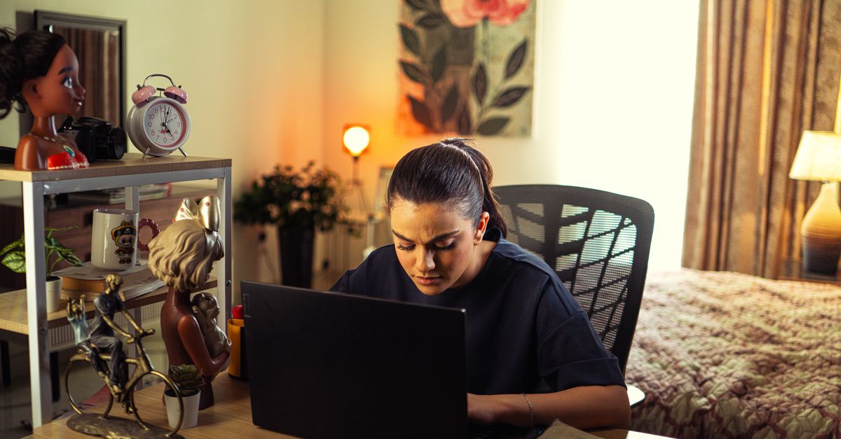 working woman laptop Kukatpally