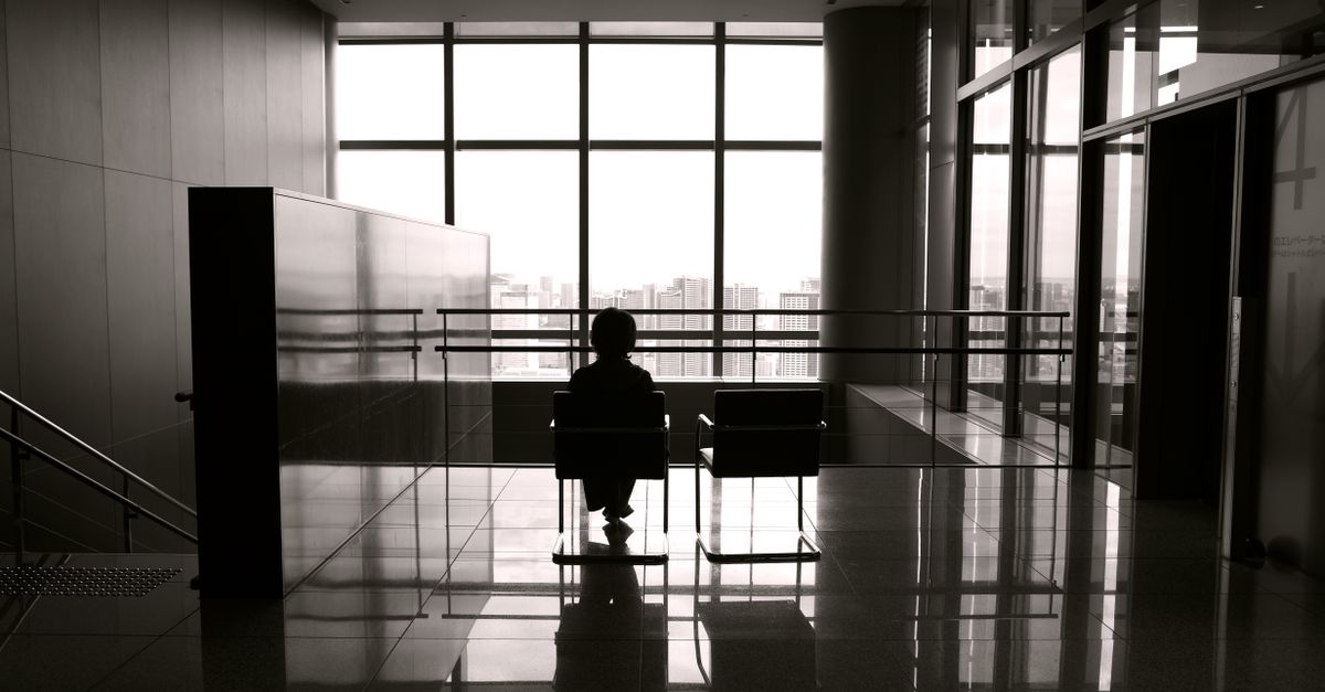 professional woman lonely office