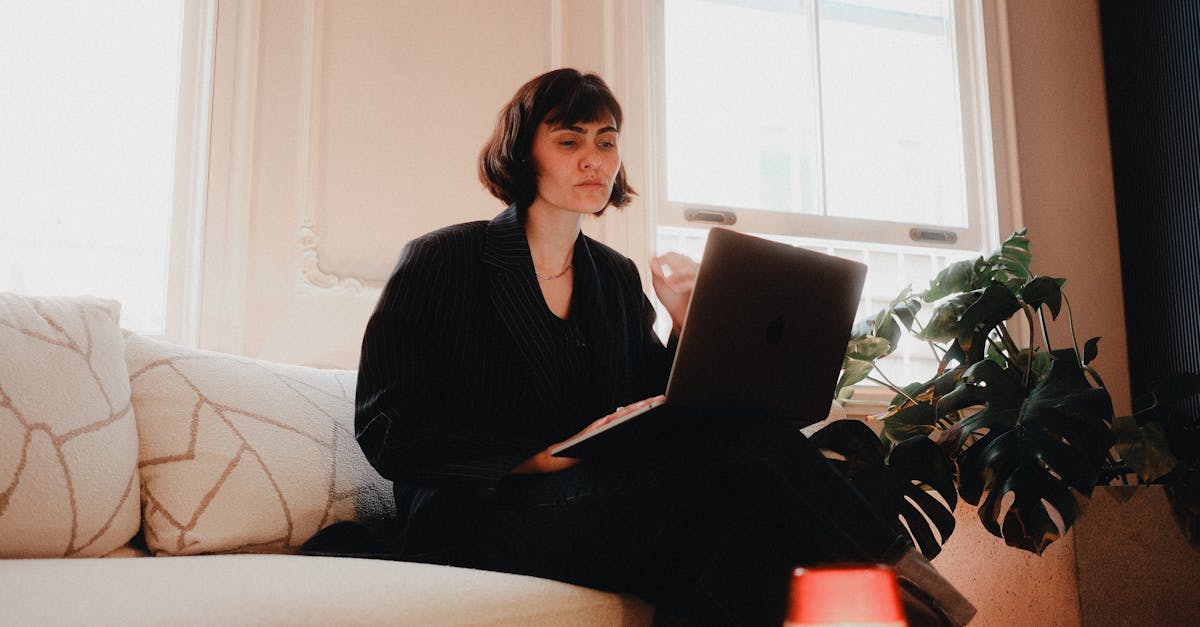 professional woman working laptop