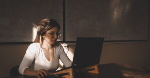 professional woman laptop evening hyderabad